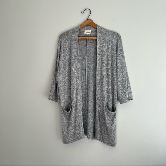 Aritzia Wilfred Free Zlata Grey Salt & Pepper Cardigan Size Small - Picture 3 of 5